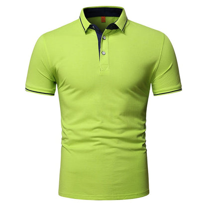 sanyamk New Summer High Quality Men Polo Shirts Casual Business Social Short Sleeve Mens Shirts Stand Collar Comfortable Polo Shirt Men