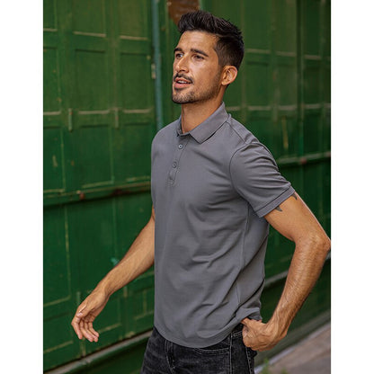 sanyamk 2022 New Fashion Clothing Solid Colour Men's polo shirt short sleeves Lapels High Quality  Slim Summer Top Plus Size 6498