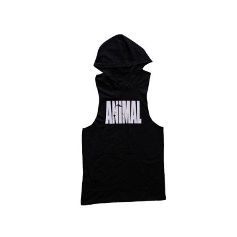 sanyamk 2022 New Male Summer sports Vest hooded Bodybuilding Tank Tops Gym Workout Fitness Cotton Sleeveless shirt men undershirt Vest