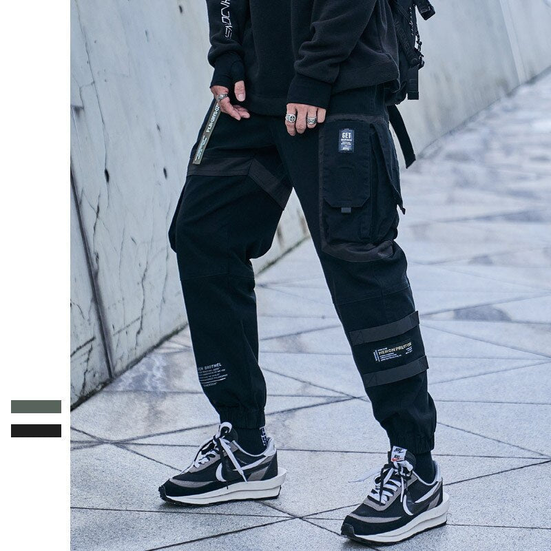 Bonsir C-5135 Autumn Winter Men Casual Cargo Pants Fashion Brand Trendy Streetwear Multi-Pocket Daily Youth Student Cotton Male Trouser