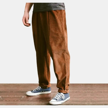 Bonsir Corduroy Baggy Harem Pants Men Korean Loose Joggers Clothing Streetwear Spring Casual Hip Hop Trousers US Size 2XL-S