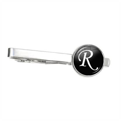 Men&#39;s Fashion 26 Alphabet Letters Tie Clips Personality Name Letters Jewelry Men Necktie Clip Pin Suit Accessories Gift
