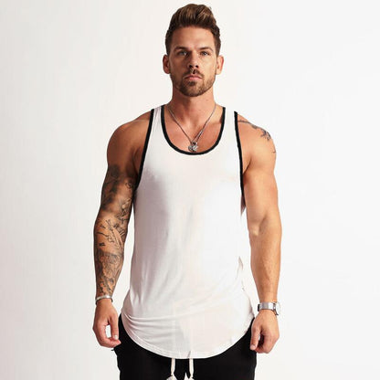 sanyamk Blank Men's gym clothing Bodybuilding tank top Man summer fashion sleeveless shirt cotton fitness sportswear slim muscle vests