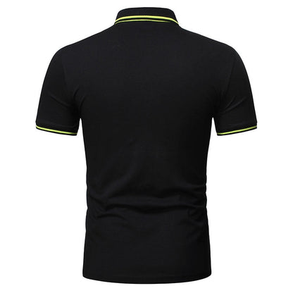 sanyamk New Summer High Quality Men Polo Shirts Casual Business Social Short Sleeve Mens Shirts Stand Collar Comfortable Polo Shirt Men