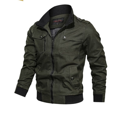 2023 Men Causal Cotton Cargo Jacket Men Bomber Jackets Autumn Pilot Coat Men Flight Coats Male Windbreaker Jacket Military