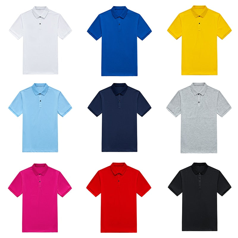 sanyamk Men 2022 Summer Brand New Business Casual Style Polo Shirts Men Short Sleeve Fashion Slim Solid Color Polo Shirt Tee Shirt Men