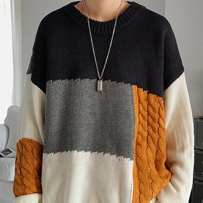 Bonsir Winter Thick Sweater Men's Warm Fashion Retro Casual Knitted Pullover Men Wild Loose Korean Knitting Sweaters Mens Clothes M-2XL