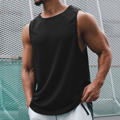 sanyamk Tank Top Men Mesh Quick Dry Bodybuilding Sleeveless Shirt Fitness Singlets Basketball Sportswear Muscle Vest Summer Clothing