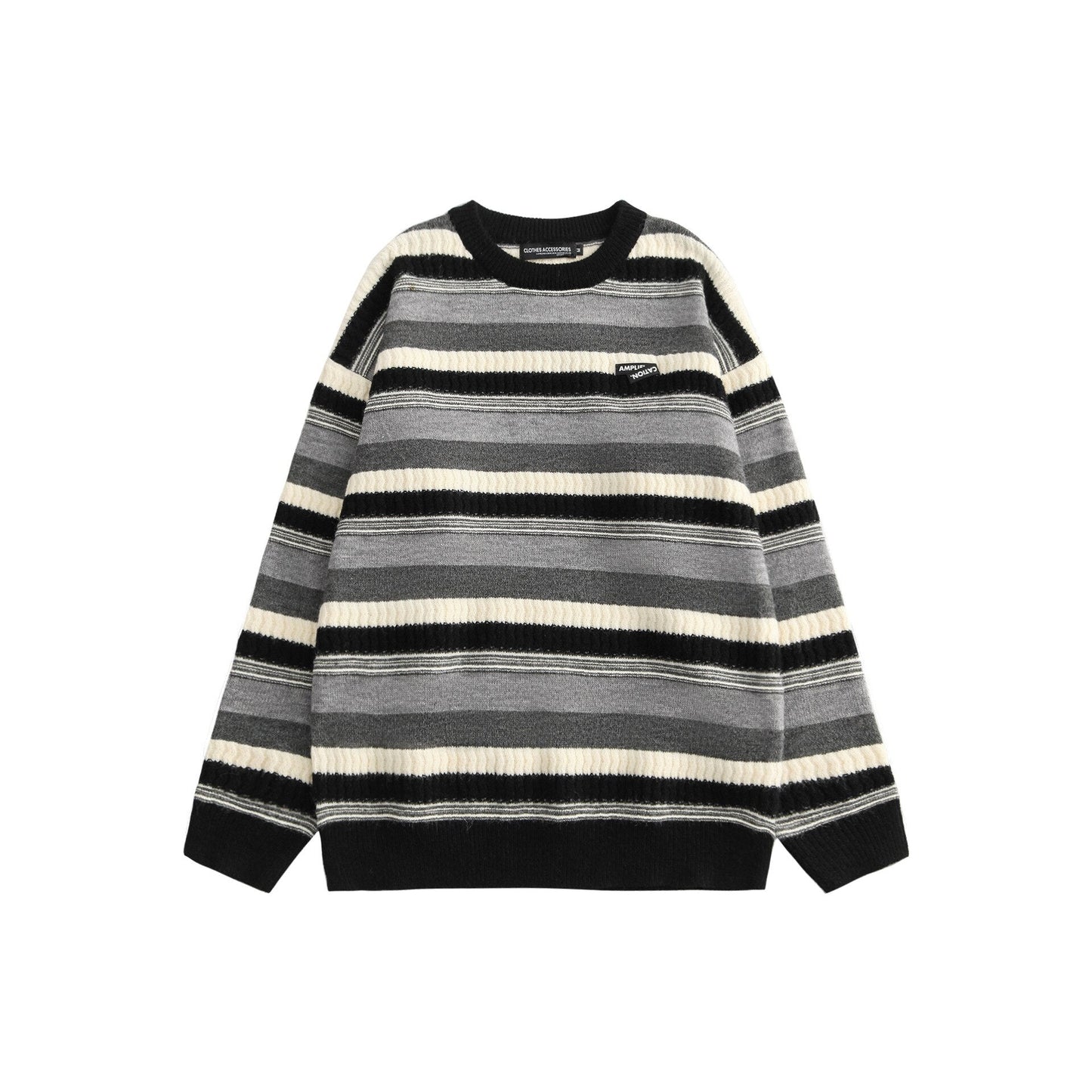 Bonsir Autumn Winter Men Ins Striped Sweater Youth Fashion Campus Casual Student Fresh Couple Unisex Long Sleeve Knitwear Pullover