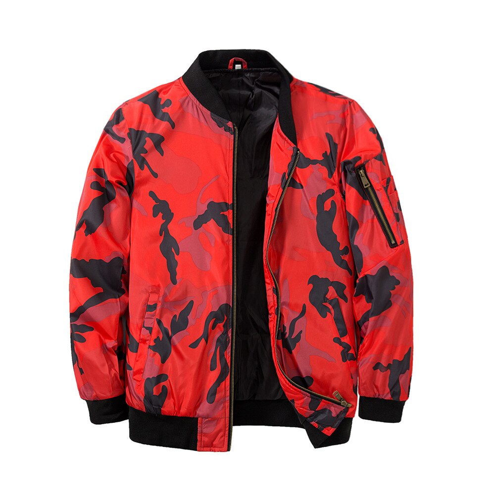 Bonsir Jas Spring New Men's Clothes Oversized Camouflage Bomber Jackets Baseball Collar Plus Big Outwear Zip Up Coat Streetwear