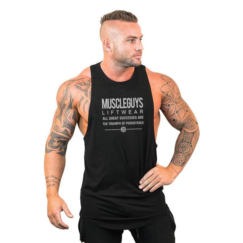 sanyamk New Brand Summer Gyms Clothing Bodybuilding Tank Top Men Fitness Singlet Sleeveless Shirt Cotton muscle Vest for man