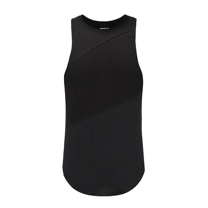 sanyamk New Summer Running Vest Men Cotton Mesh Bodybuilding Undershirt Fitness Sleeveless t shirt Gym Tank Top Men Sports Vest Clothing