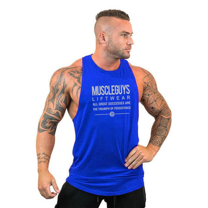 sanyamk New Brand Summer Gyms Clothing Bodybuilding Tank Top Men Fitness Singlet Sleeveless Shirt Cotton muscle Vest for man