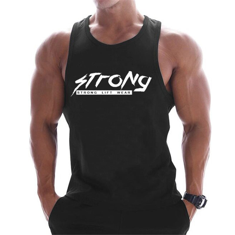 sanyamk 2022 summer Gyms Workout Sleeveless Shirt sports Tank Top Men Bodybuilding Fitness Clothing cotton T-shirt Men Running Vest