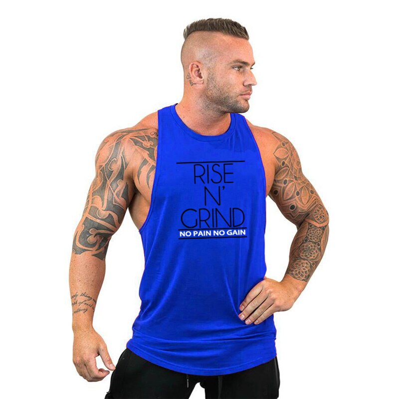 sanyamk New Brand Summer Gyms Clothing Bodybuilding Tank Top Men Fitness Singlet Sleeveless Shirt Cotton muscle Vest for man