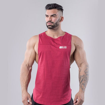 sanyamk 2022 NEW Summer GYM Vest Sport Tank Tops Men Cotton Running Vest Sleeveless Sport T Shirt Fitness Top Bodybuilding men Tank Tops