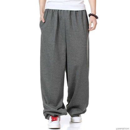 Bonsir Dance Hip Hop Sweatpants Harem Mens Joggers Pants Cotton Loose Baggy Sweat Pants Streetwear Trousers Wide Leg Men Clothes