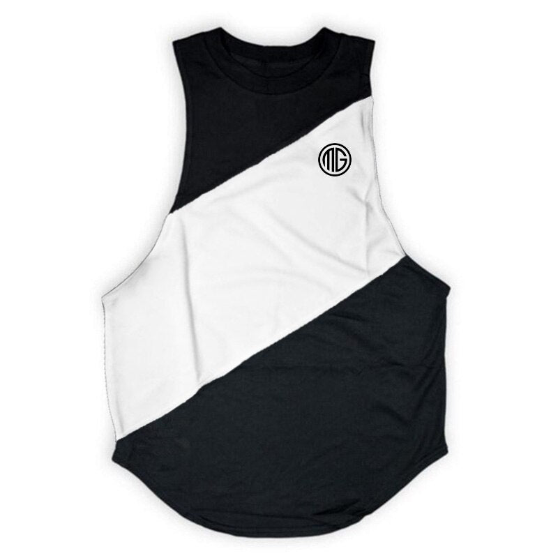 sanyamk New Running Vest Gym Clothing Fitness Tank Top with hooded Mens Bodybuilding Stringers Workout Singlet Sport Sleeveless T Shirt