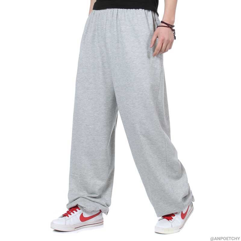 Bonsir Dance Hip Hop Sweatpants Harem Mens Joggers Pants Cotton Loose Baggy Sweat Pants Streetwear Trousers Wide Leg Men Clothes