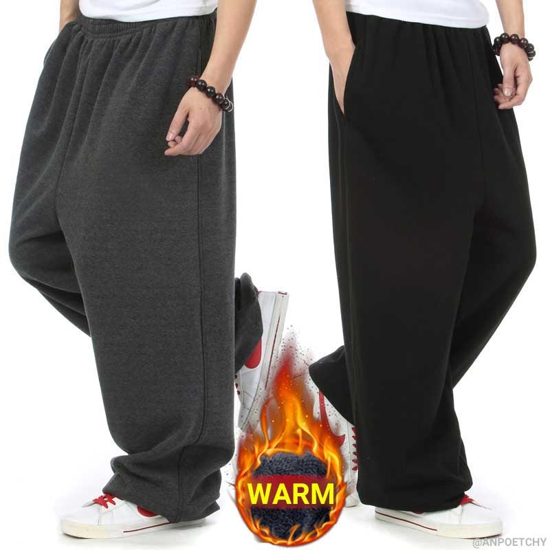 Bonsir Dance Hip Hop Sweatpants Harem Mens Joggers Pants Cotton Loose Baggy Sweat Pants Streetwear Trousers Wide Leg Men Clothes