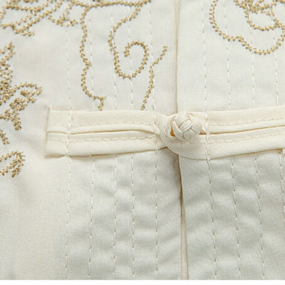 sanyamk Chinese Men Cotton Kung Fu Suit Embroidery  Wu Shu Uniform Tai Chi Clothing Short Sleeve Shirt+Pant M L XL XXL XXXL MS013
