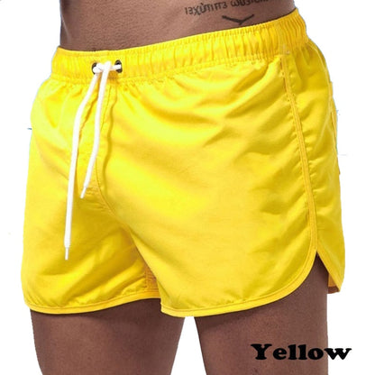 sanyamk Solid Color Summer Quick-Drying Shorts Printed  Swimsuit Beach Casual Fitness Clothing Men's Bottom Vacation