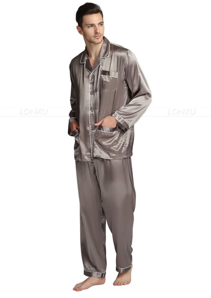 sanyamk Mens Silk Satin Pajamas  Pyjamas  Set  Sleepwear Set  Loungewear  U.S. S,M,L,XL,XXL,XXXL,4XL__Fits All  Seasons