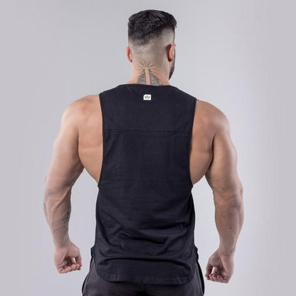 sanyamk 2022 NEW Summer GYM Vest Sport Tank Tops Men Cotton Running Vest Sleeveless Sport T Shirt Fitness Top Bodybuilding men Tank Tops