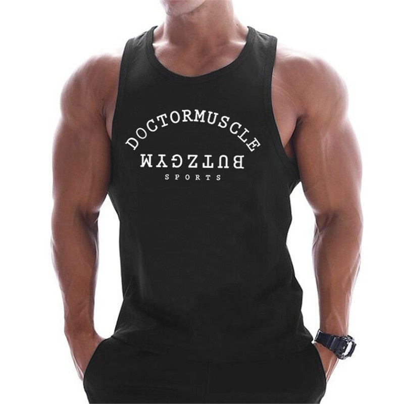 sanyamk 2022 summer Gyms Workout Sleeveless Shirt sports Tank Top Men Bodybuilding Fitness Clothing cotton T-shirt Men Running Vest