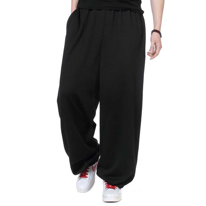 Bonsir Dance Hip Hop Sweatpants Harem Mens Joggers Pants Cotton Loose Baggy Sweat Pants Streetwear Trousers Wide Leg Men Clothes