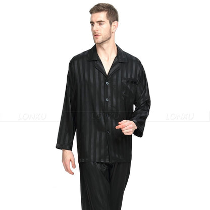 sanyamk Mens Silk Satin Pajamas Set  Pajama Pyjamas Set  PJS  Sleepwear Set Loungewear  U.S.S,M,L,XL,2XL,3XLL,4XL Plus Striped