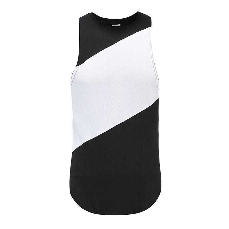 sanyamk New Summer Running Vest Men Cotton Mesh Bodybuilding Undershirt Fitness Sleeveless t shirt Gym Tank Top Men Sports Vest Clothing