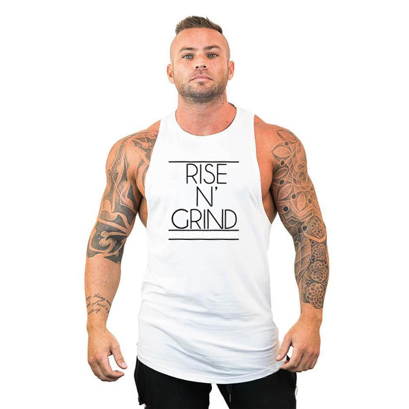 sanyamk New Brand Summer Gyms Clothing Bodybuilding Tank Top Men Fitness Singlet Sleeveless Shirt Cotton muscle Vest for man