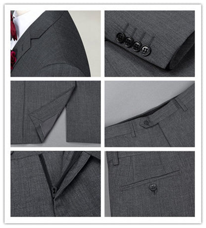 sanyamk Light Blue Wedding Men Suits Slim Fit Groom Wear Tuxedos Coat Dinner Suit 3 Pieces(Jacket+Pants+Vest)