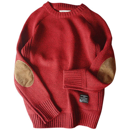 Bonsir Vetement Homme Autumn New Mens Pullover Sweater Fashion Casual Loose Thick O-Neck Wool Knitted Oversized Man Streetwear Knitwear