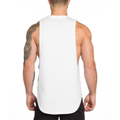 sanyamk Running shirt Gym Vest Tank Top Fitness Clothing Bodybuilding Mens Cotton Sleeveless T shirt Muscle Stringer tanktop