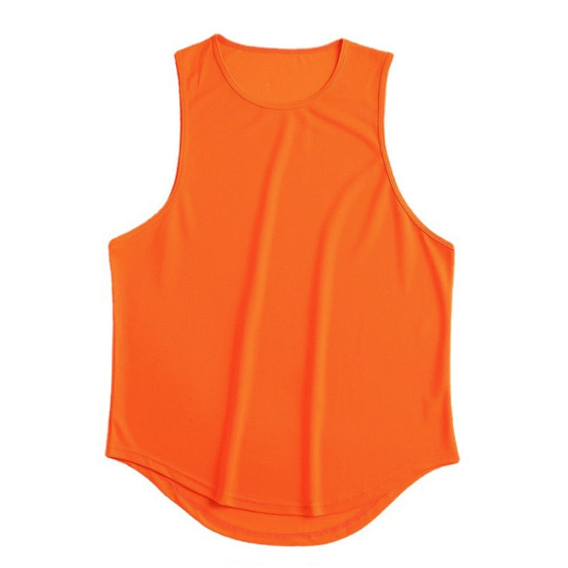 sanyamk Tank Top Men Mesh Quick Dry Bodybuilding Sleeveless Shirt Fitness Singlets Basketball Sportswear Muscle Vest Summer Clothing