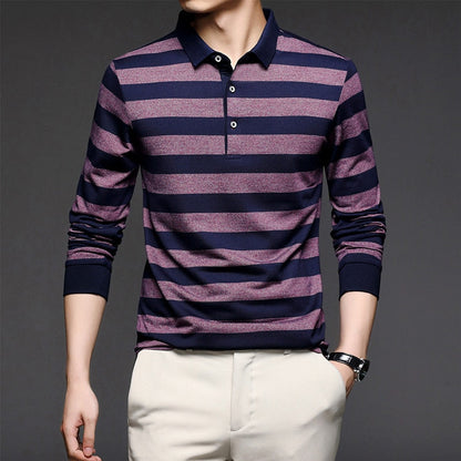 sanyamk Top Grade 2022 New Fashion Brand Striped Men Plain Polo Shirts For Men Casual Designer Long Sleeve Tops Men's Clothing