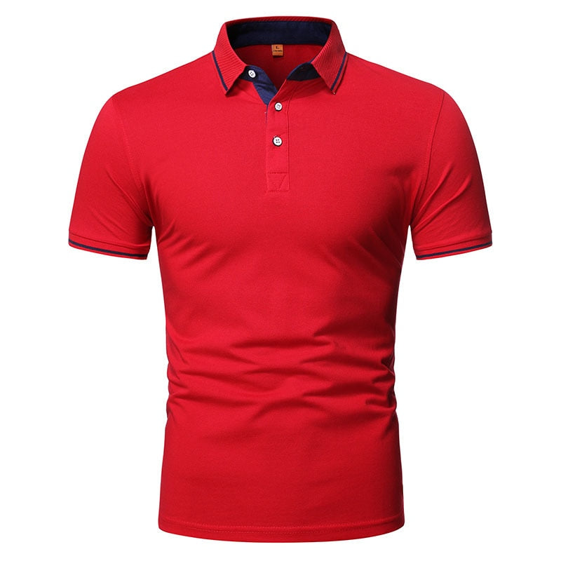 sanyamk New Summer High Quality Men Polo Shirts Casual Business Social Short Sleeve Mens Shirts Stand Collar Comfortable Polo Shirt Men