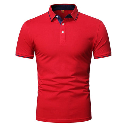 sanyamk New Summer High Quality Men Polo Shirts Casual Business Social Short Sleeve Mens Shirts Stand Collar Comfortable Polo Shirt Men