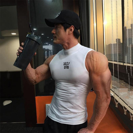 sanyamk Gym Tank Top Men Fitness Bodybuilding Clothing Workout Quick Dry Sleeveless Shirt Male Summer Casual Singlet Compression Vest