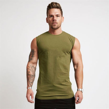 sanyamk Summer Compression Gym Tank Top Men Cotton Bodybuilding Fitness Sleeveless T Shirt Workout Clothing Mens Sportswear Muscle Vests