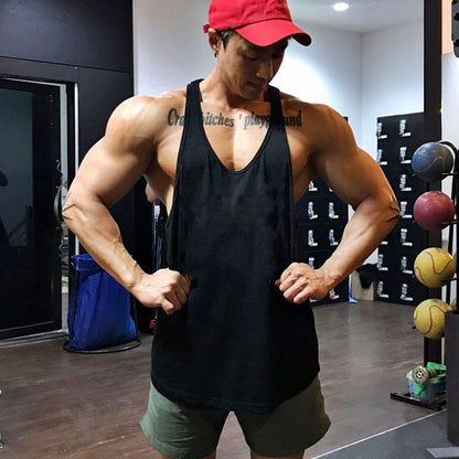 sanyamk New Brand Mens Mesh Fitness Clothing Gym Stringer Tank Top Men Bodybuilding Vest Workout Singlets Running Sleeveless Shirt