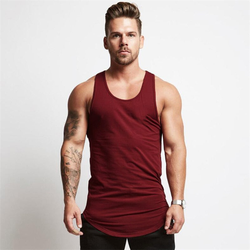 sanyamk Blank Men's gym clothing Bodybuilding tank top Man summer fashion sleeveless shirt cotton fitness sportswear slim muscle vests