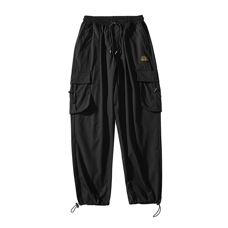 sanyamk New Streetwear Men&#39;s Multi Pockets Cargo Harem Pants Hip Hop Casual Male Track Pants Joggers Trousers Harajuku Men Pants