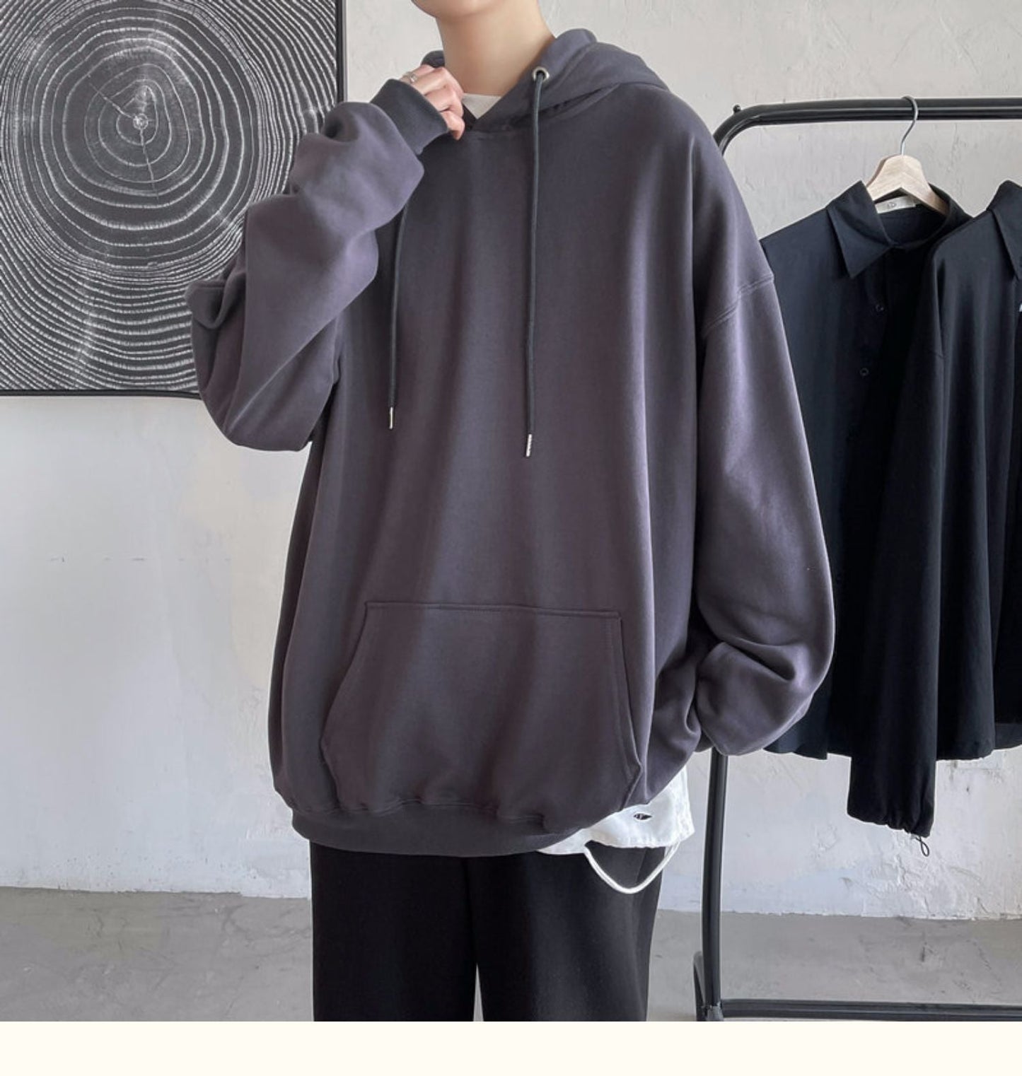 Bonsir Fashion Brand Men's Hoodies Spring Autumn Hip Hop Streetwear Men Pullover Sweatshirts Hoodies Mens Solid Color Hoodie Male