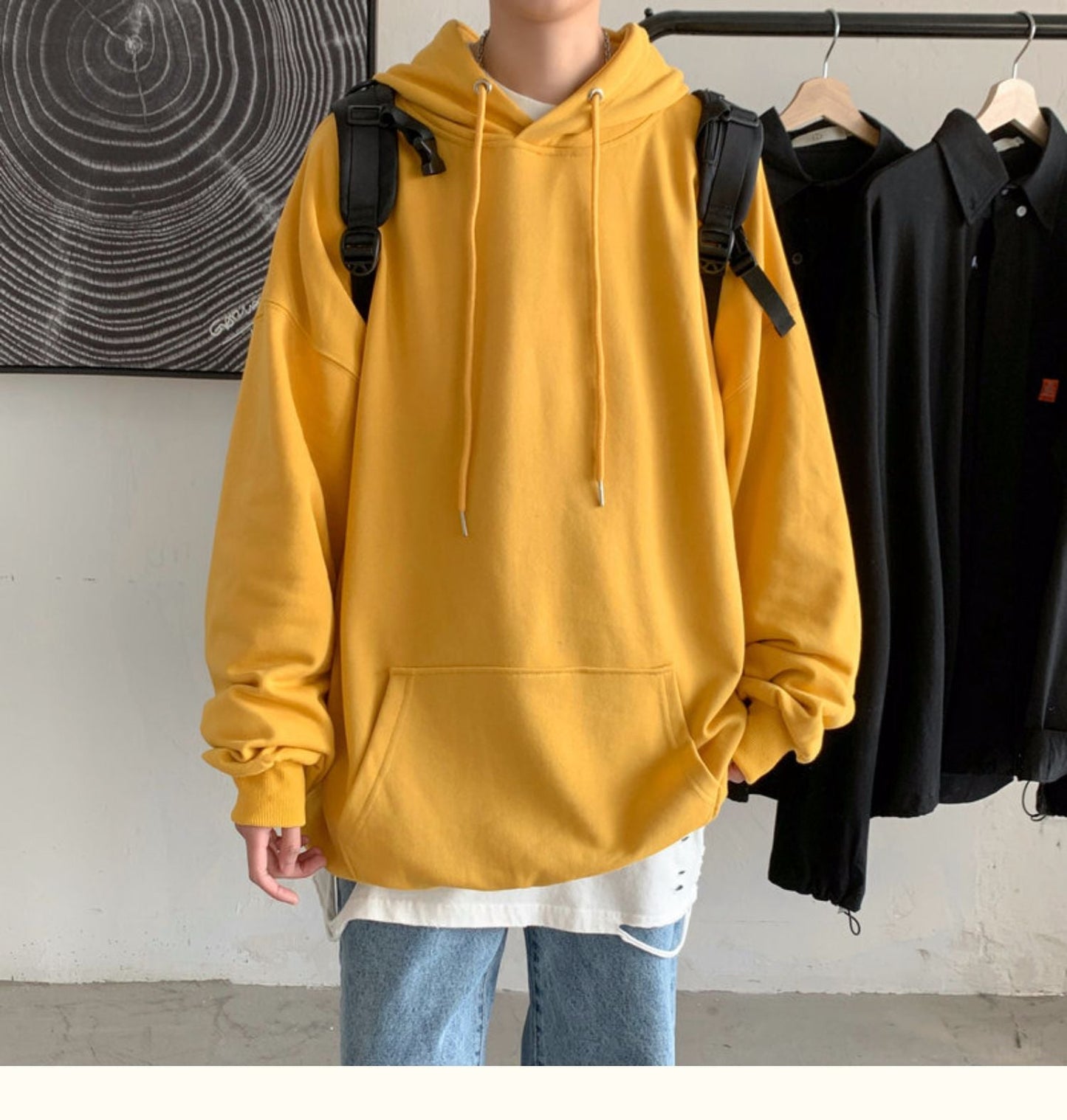 Bonsir Fashion Brand Men's Hoodies Spring Autumn Hip Hop Streetwear Men Pullover Sweatshirts Hoodies Mens Solid Color Hoodie Male