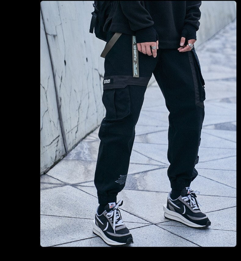 Bonsir C-5135 Autumn Winter Men Casual Cargo Pants Fashion Brand Trendy Streetwear Multi-Pocket Daily Youth Student Cotton Male Trouser