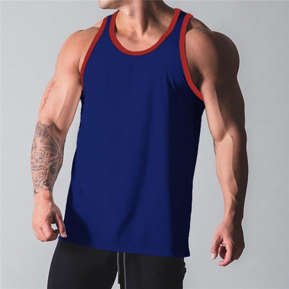 sanyamk 2022 Summer Bodybuilding Tank Tops Gym Workout Fitness Sleeveless shirt quick-drying Running Tank Tops Male  Clothes Sports Vest