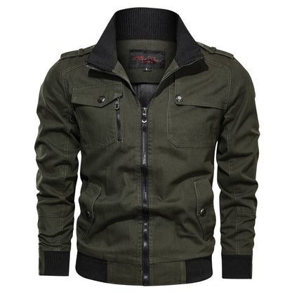 2023 Men Causal Cotton Cargo Jacket Men Bomber Jackets Autumn Pilot Coat Men Flight Coats Male Windbreaker Jacket Military